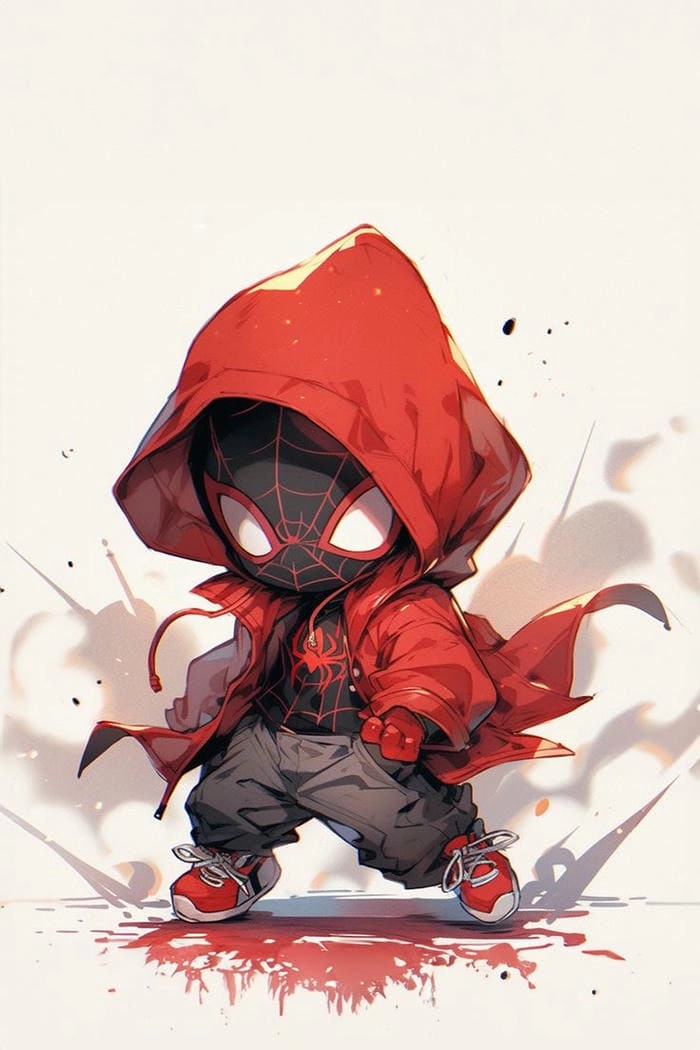 Tải file spider man chibi vector miễn phí
