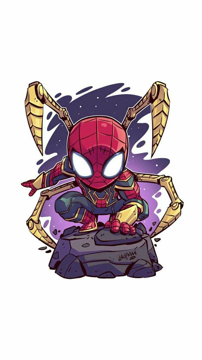 Gợi ý chibi spider man drawing easy cho bé