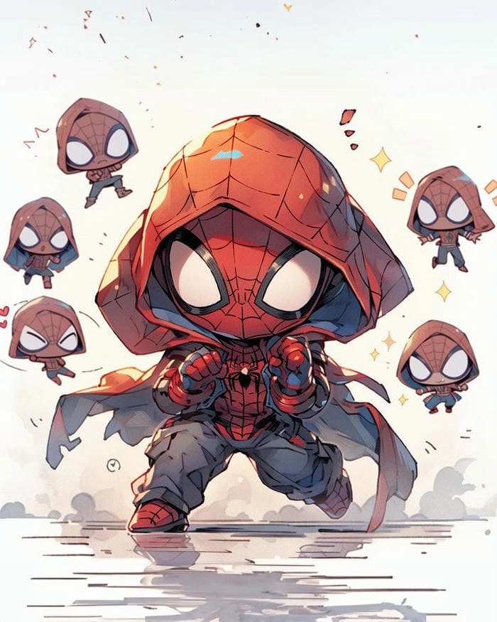 Khám phá bộ hình ảnh spider man chibi hot