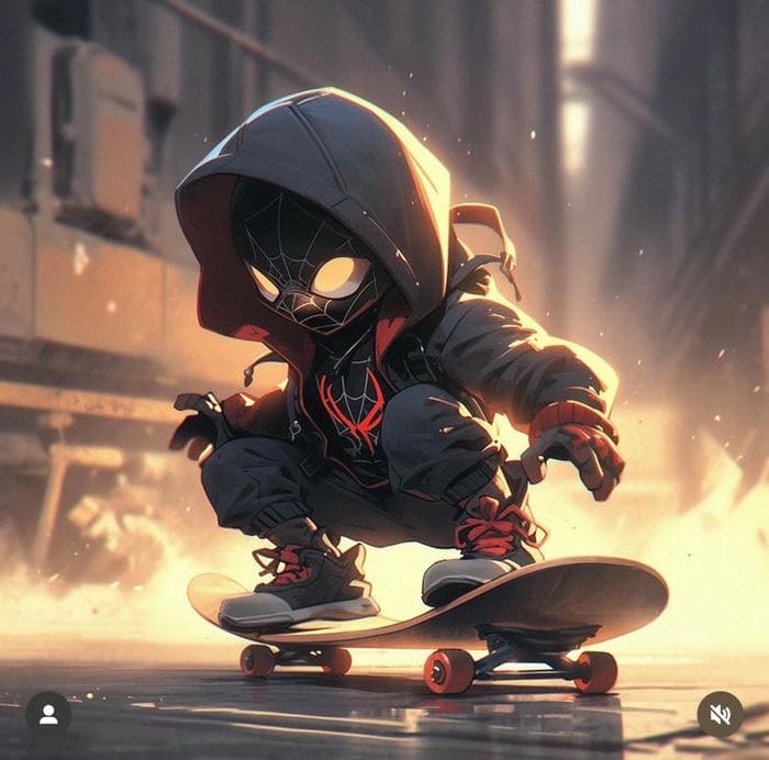 Ảnh chibi spider man upside down đẹp lạ
