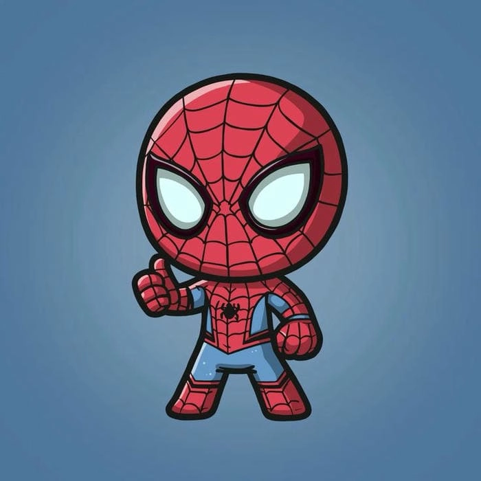 Tải bộ hình vẽ spider man chibi đẹp mắt