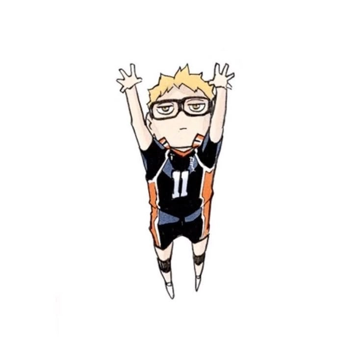 Chibi Tsukishima nét lạnh lùng không lẫn vào đâu