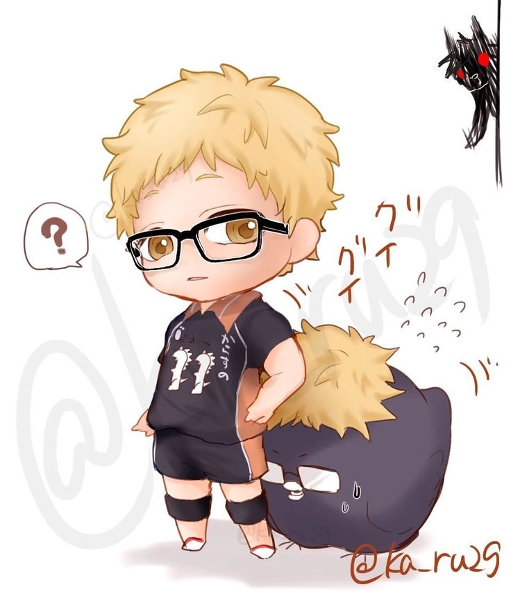Tsukishima chibi nhỏ gọn nhưng vẫn siêu ngầu