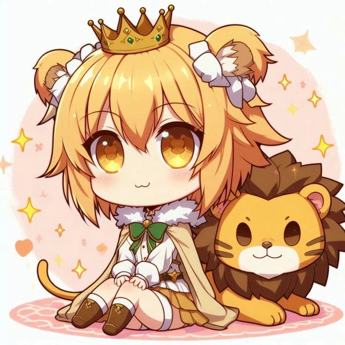 Khám phá hình sư tử cute siêu dễ thương