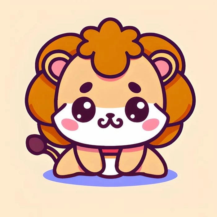 Bộ sưu tập hình sư tử chibi cute đẹp
