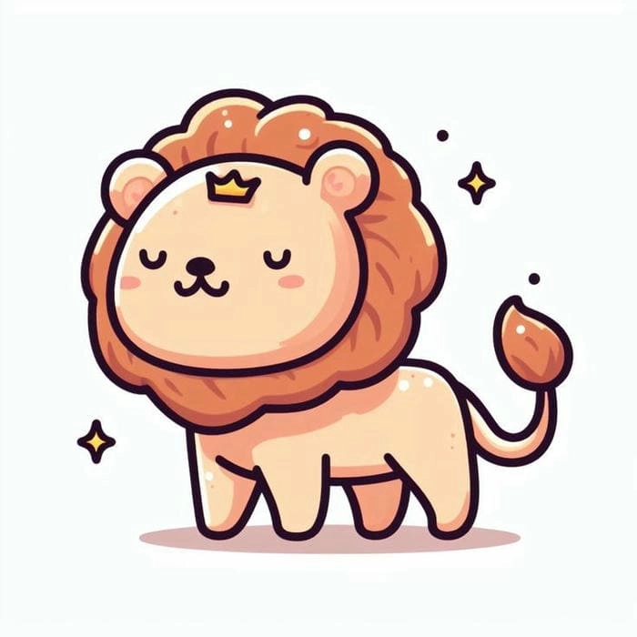 Tải ngay hình con sư tử chibi ngộ nghĩnh