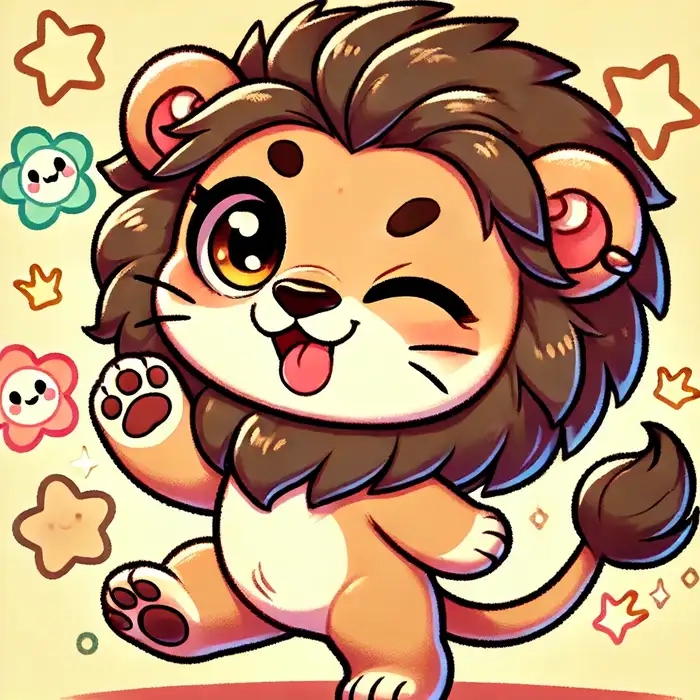 Thưởng thức bộ hình sư tử chibi độc đáo