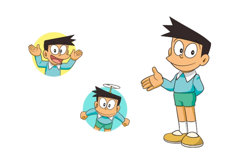 Suneo luôn tự tin khoe khoang mọi thứ mình có