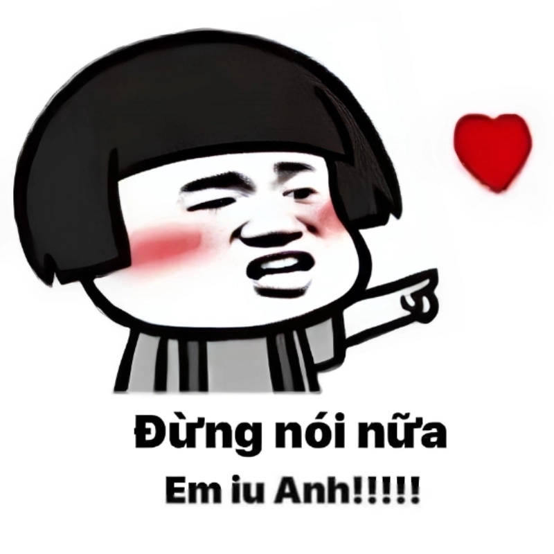 Gửi ngàn yêu thương qua thả tim.meme siêu đáng yêu