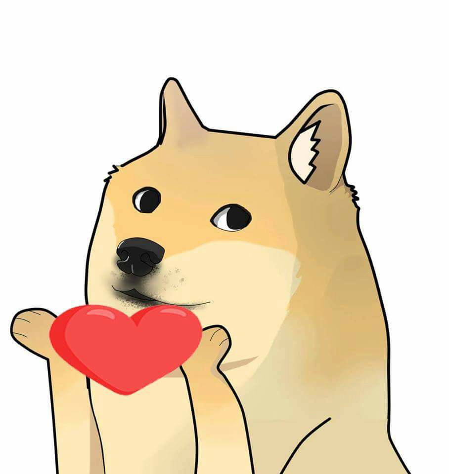 Gặp chó cute là nhớ ngay meme chó thả tim