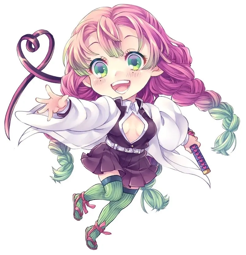 Tải hình nền thanh gươm diệt quỷ chibi cho điện thoại