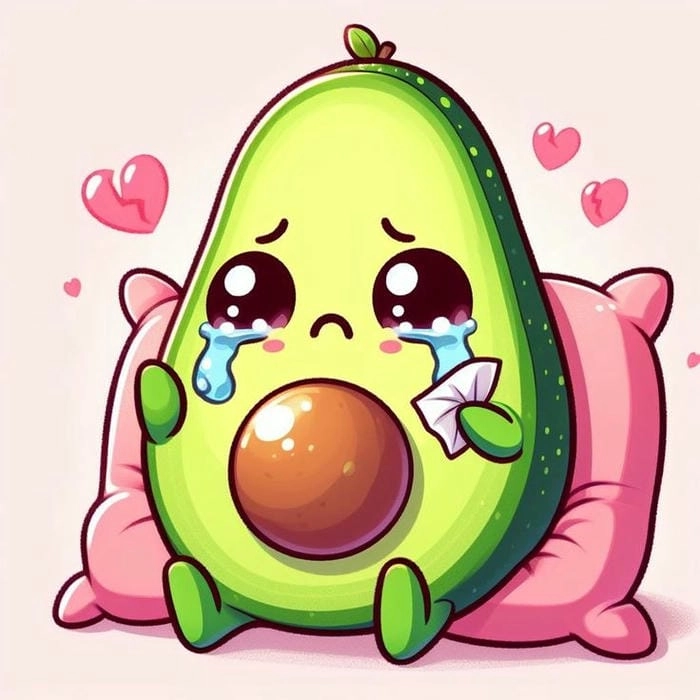 Tạo nét riêng với hình chibi quả bơ siêu dễ thương