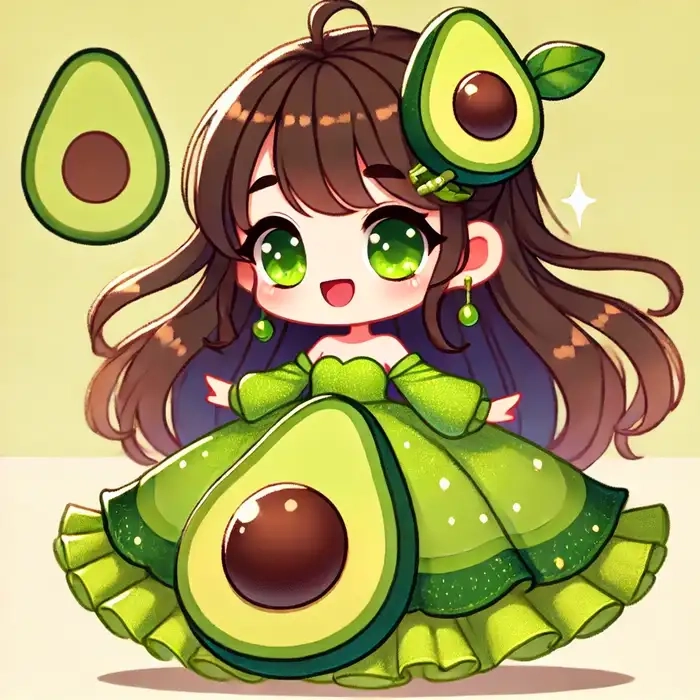 Sưu tầm ảnh quả bơ chibi độc đáo dành cho dân mê vẽ