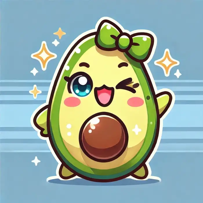 Tạo điểm nhấn với hình chibi quả bơ phong cách mới