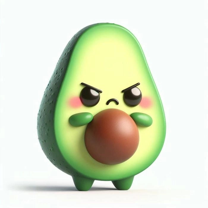 Chọn hình nền quả bơ chibi để làm mới không gian số