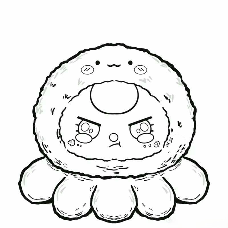 Khám phá tranh tô màu baby three hải sản đầy màu sắc