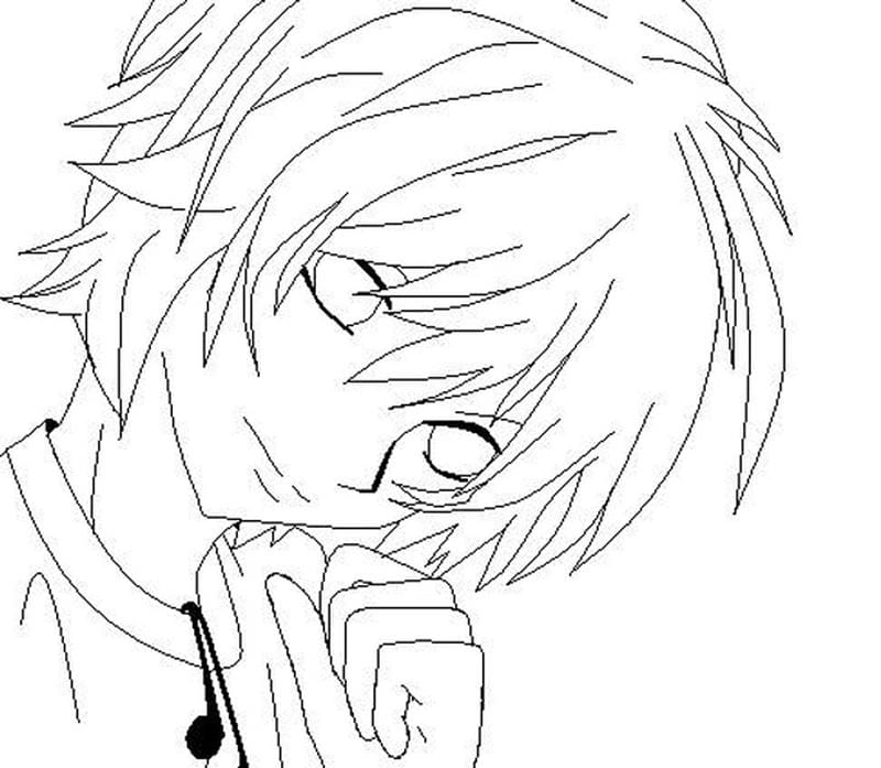 Chọn ngay tranh tô màu anime boy ngầu