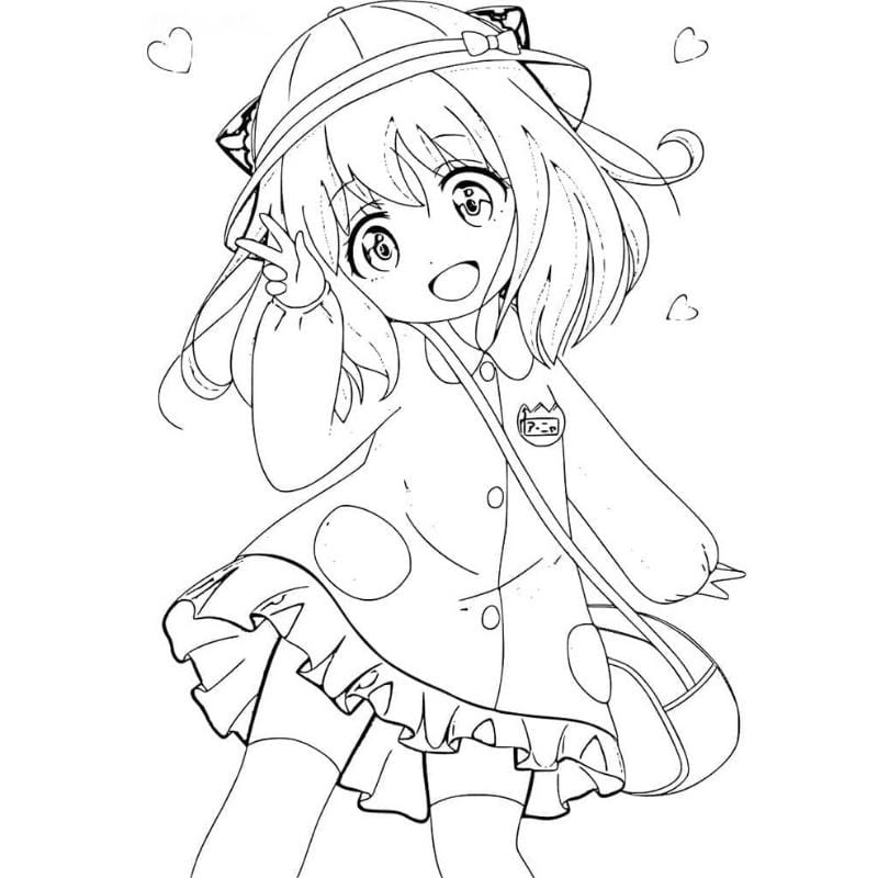 Khám phá ngay tranh tô màu anime girl cá tính