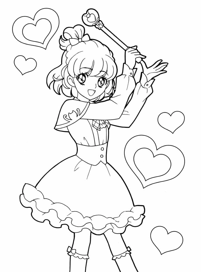 Ngắm nhìn lạnh lùng tranh tô màu anime girl ngầu chất