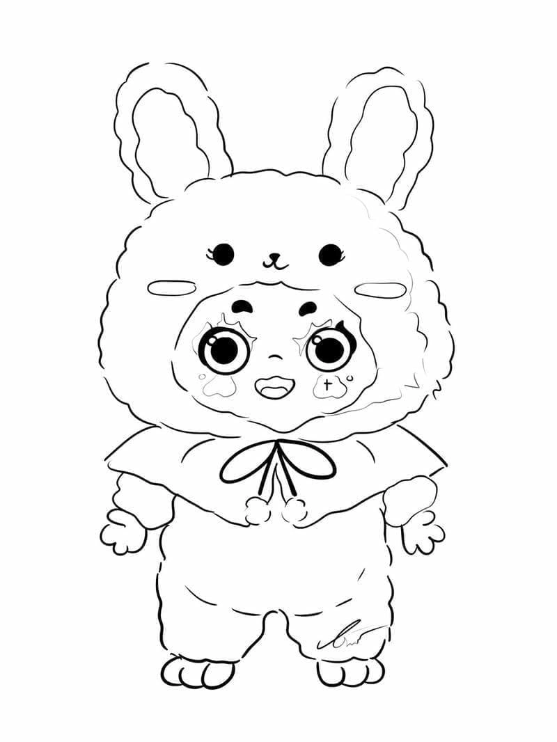 Đáng yêu với tranh tô màu baby three đầu to sáng tạo