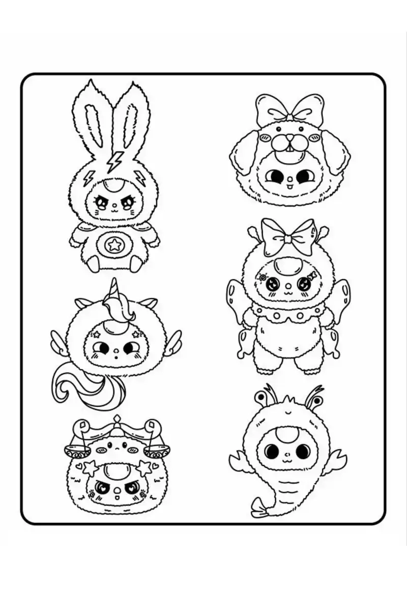 Khám phá tranh tô màu baby three cute siêu đáng yêu