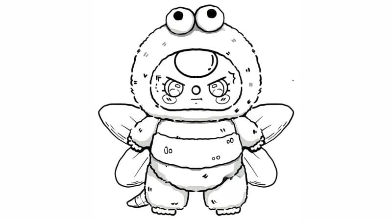 Sáng tạo với 12 con giáp tranh tô màu baby three hải sản