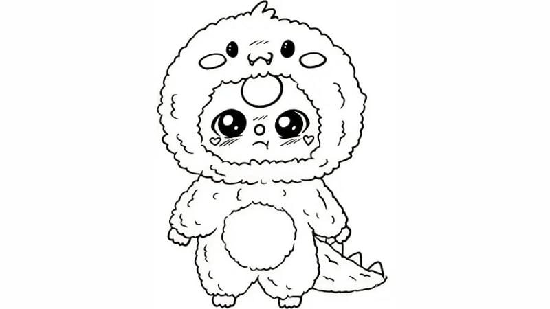 Khám phá blind box blind box tranh tô màu baby three hải sản