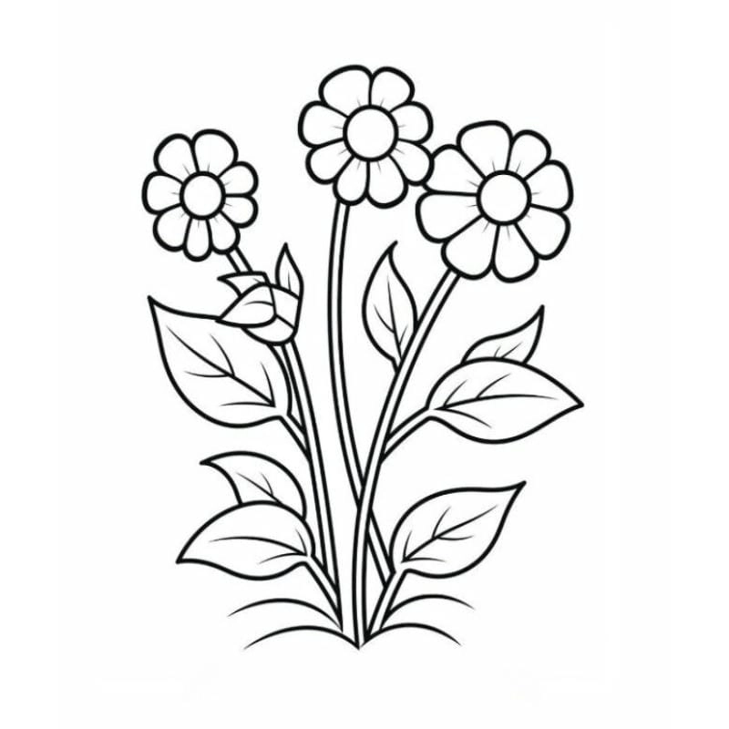 Tải ngay tranh tô màu bông hoa 8 cánh giúp bé luyện tay