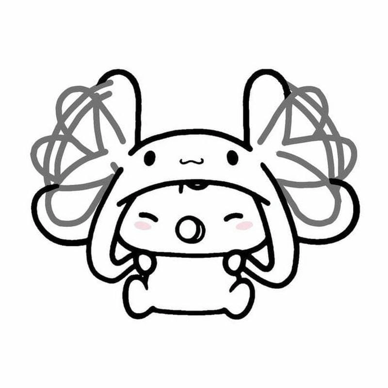 Gửi tặng bé bộ tranh tô màu búp bê giấy cinnamoroll siêu dễ thương