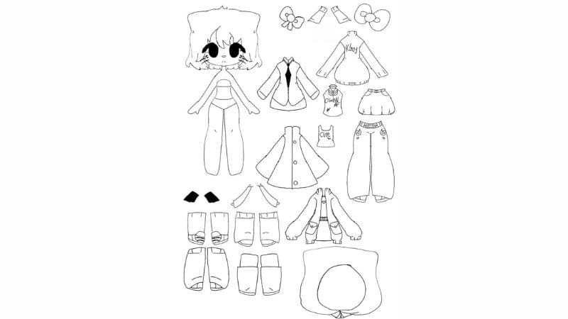 Cùng bé chơi tranh tô màu búp bê giấy thấy đồ thật vui