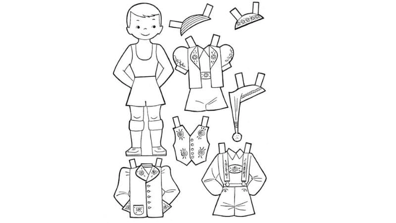 Chơi thỏa thích với cute cute tranh tô màu búp bê giấy thay đồ dễ thương