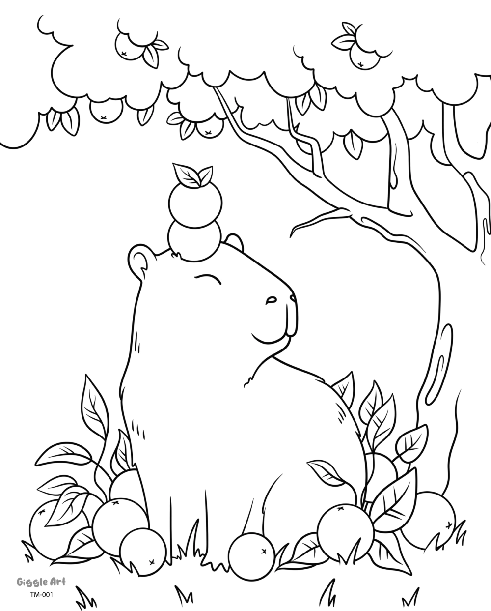 Khám phá hình vẽ tranh tô màu capybara cho bé