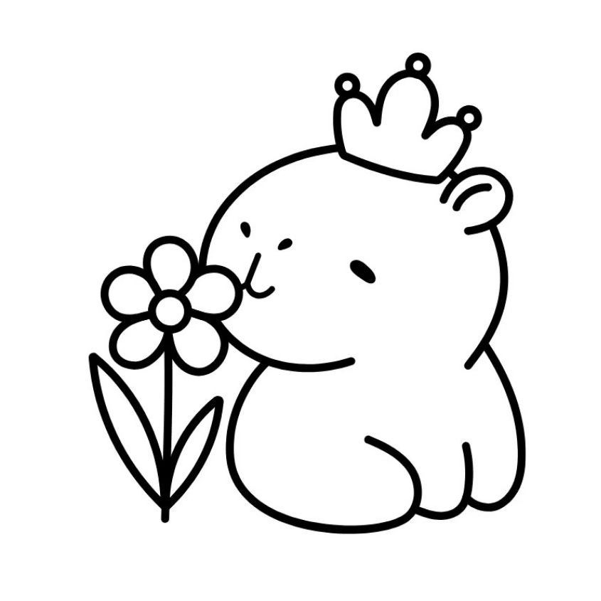 Chọn ngay capybara tranh tô màu capybara siêu dễ