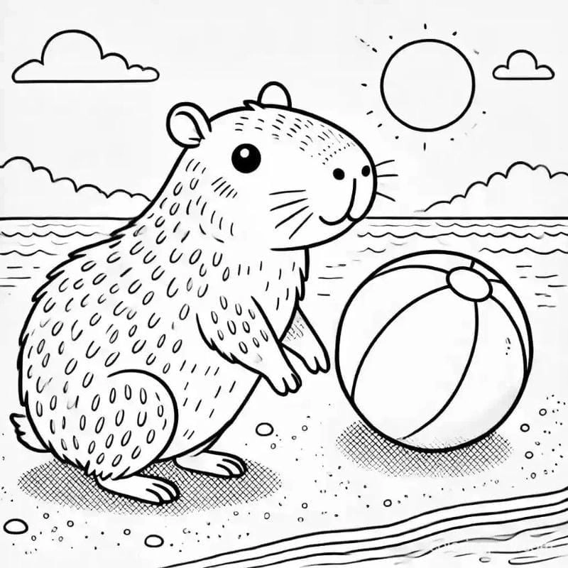 Ngắm capybaras capybaras tranh tô màu capybara mới lạ