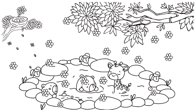  Tổng hợp mẫu tranh tô màu capybara đẹp đơn giản cho bé 