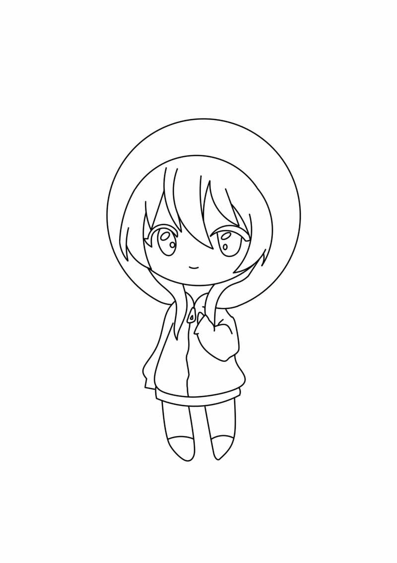 Bé thích chibi cute tranh tô màu chibi cute không