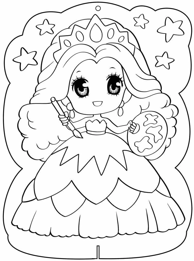 Thử tô búp bê tranh tô màu chibi cute ngay