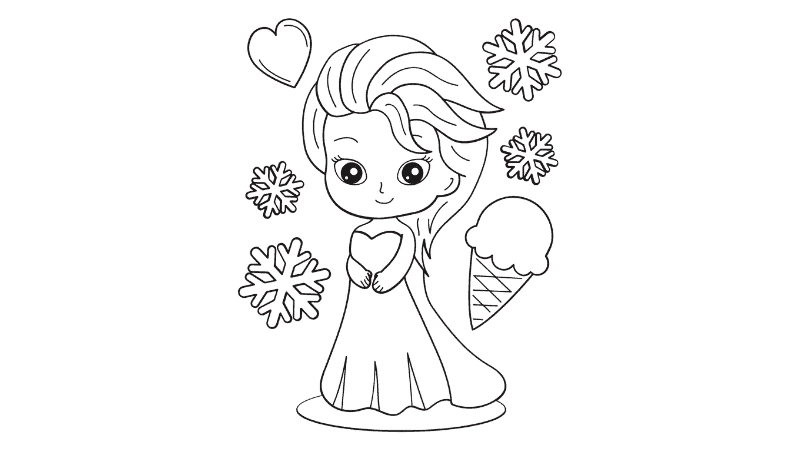 Khám phá tranh tô màu cho bé 5-6 tuổi công chúa