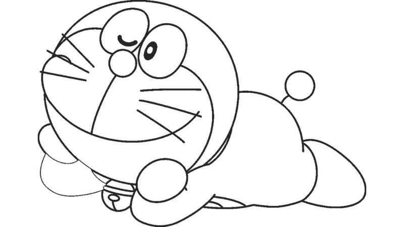 Đáng yêu với tranh tô màu cho bé doremon
