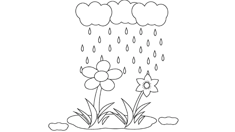 Mẫu tranh tô màu cho bé gái xinh xắn