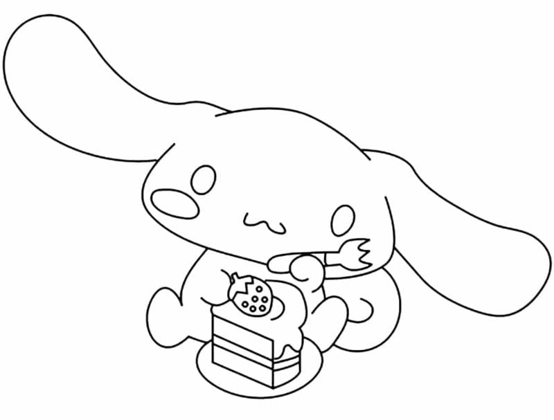 Thử sức với tranh tô màu cinnamoroll nhiều chi tiết cho bé lớn