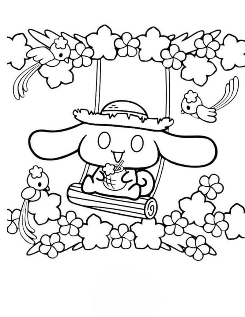 Bộ sưu tập tranh tô màu cinnamoroll cute siêu đáng yêu