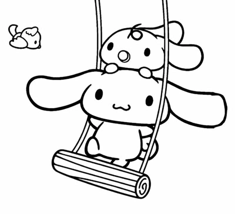 Thế giới màu sắc từ cinnamoroll tranh tô màu cinnamoroll cute đang chờ bé