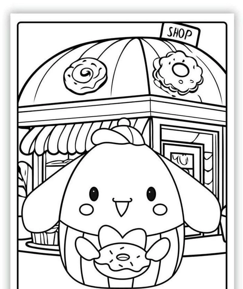 Thử ngay tranh tô màu cinnamoroll anime phong cách Nhật