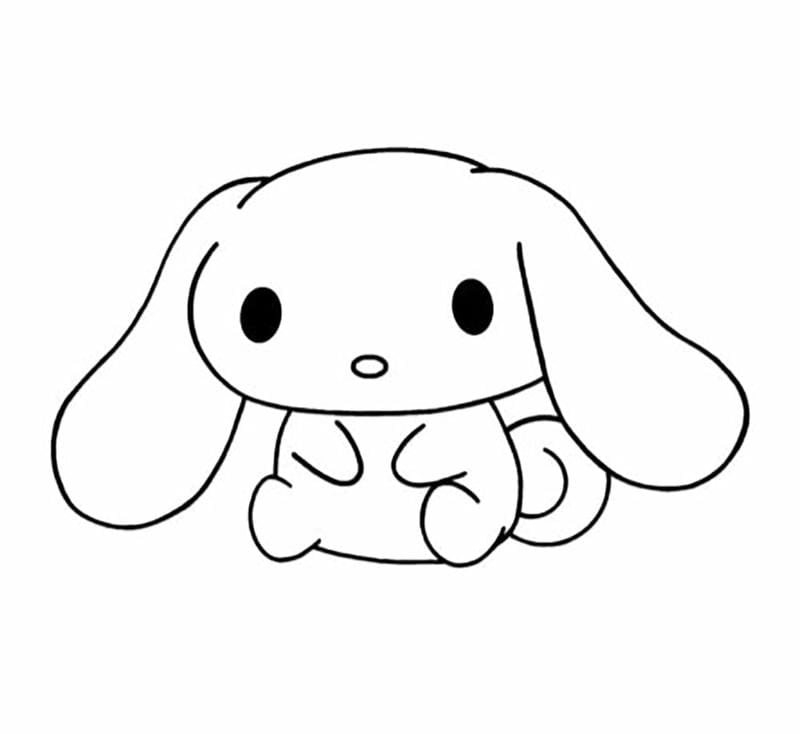 Tải về ngay tranh tô màu cinnamoroll thay đồ cực dễ vẽ