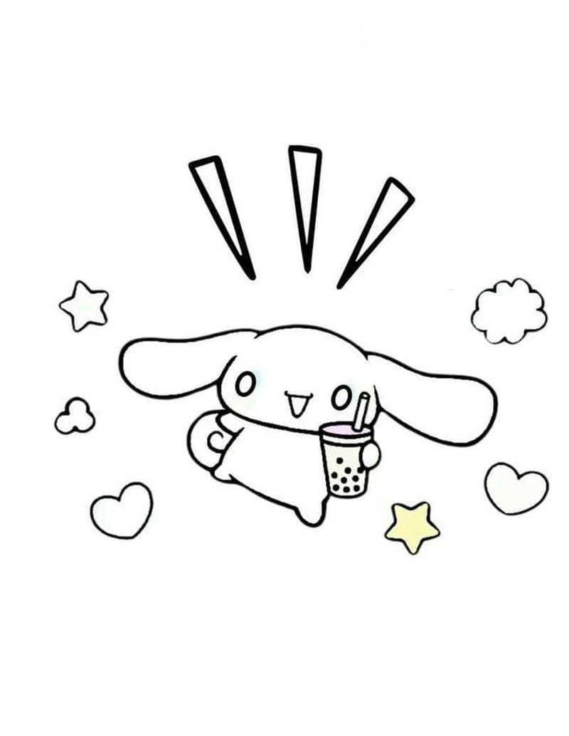 Giúp bé sáng tạo với drawing tranh tô màu cinnamoroll mới nhất