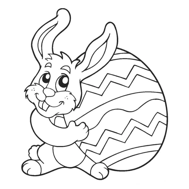 Con thỏ tranh tô màu sinh động giúp bé luyện vẽ từng chi tiết