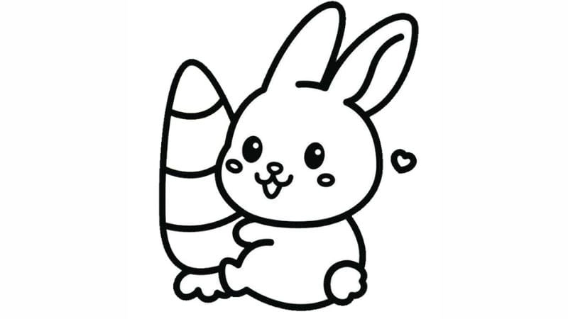 Cùng bé tô tranh tô màu con thỏ ăn cà rốt ngộ nghĩnh