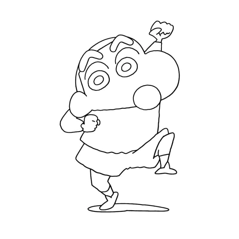 Tô màu không chán với tranh tô màu cute Shin dễ thương