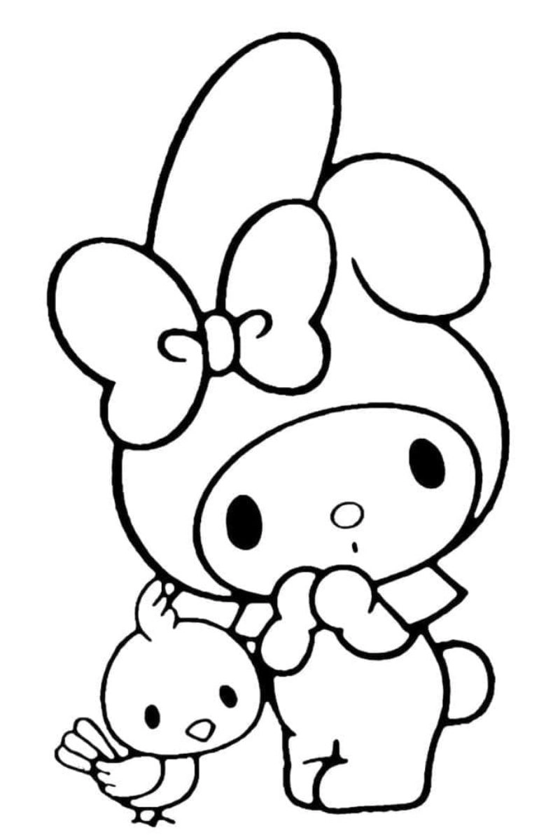 Tranh tô màu melody cute ngọt ngào cho bé gái